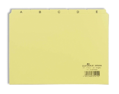 Durable Leitregister A-Z - DIN A5 quer, gelb