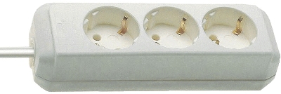 Brennenstuhl Steckdosenleiste - 3-fach ohne Schalter, weiß