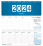 Neutral Tischkalender Büro&Freizeit 2024 29,7 x 11 cm, k.blau