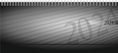 Rido Tischkalender Modell septant - 1 Woche / 2 Seiten, 30,5 x 10,5 cm quer, anthrazit
